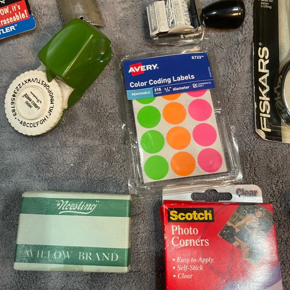 Office Supplies Bundle with Scissors and Labels